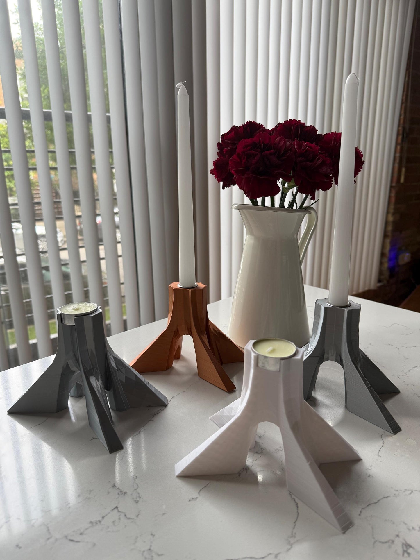 3D Printed Azadi Square Candle Holder: Persian Decor, Iran-Inspired Art