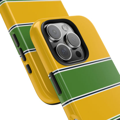 Ayrton Senna Helmet–Inspired Minimal Phone Case for Real Fans