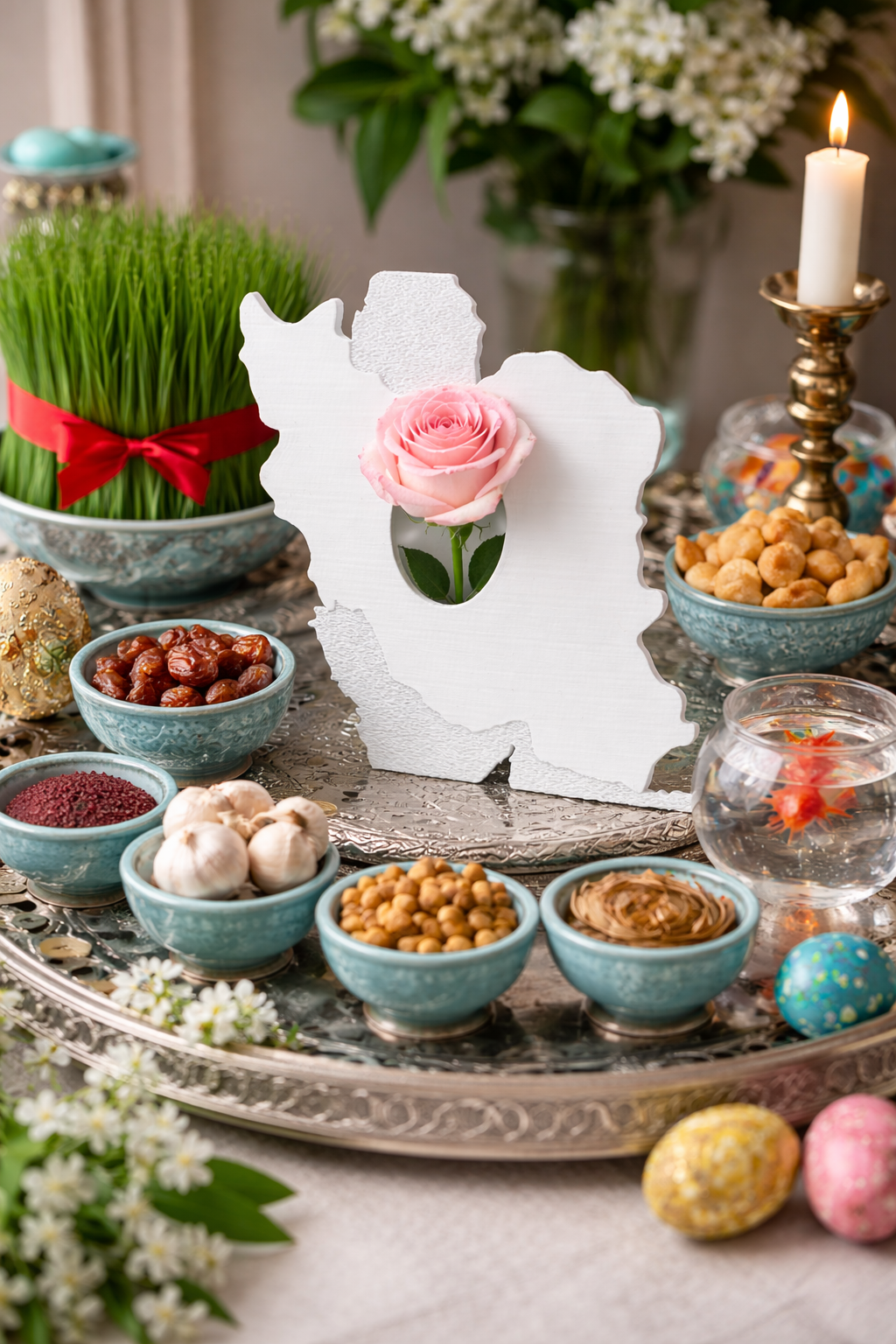 Iran Map Vase