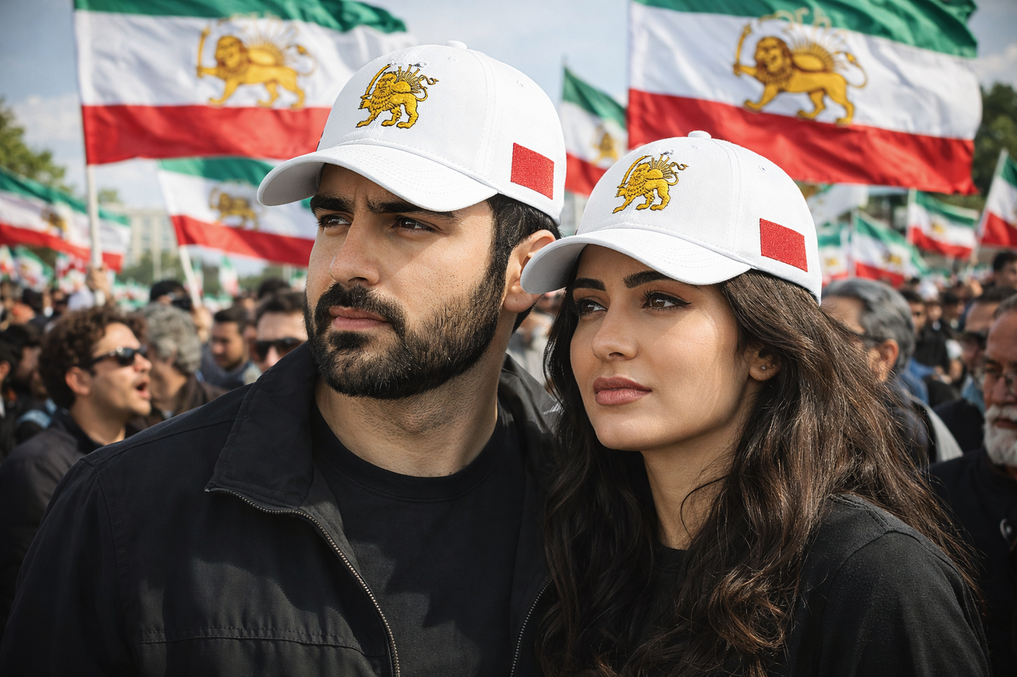 Lion and Sun Embroidered Baseball Cap | Persian Heritage, Iranian Pride Hat
