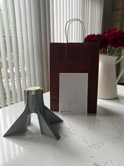 3D Printed Azadi Square Candle Holder: Persian Decor, Iran-Inspired Art