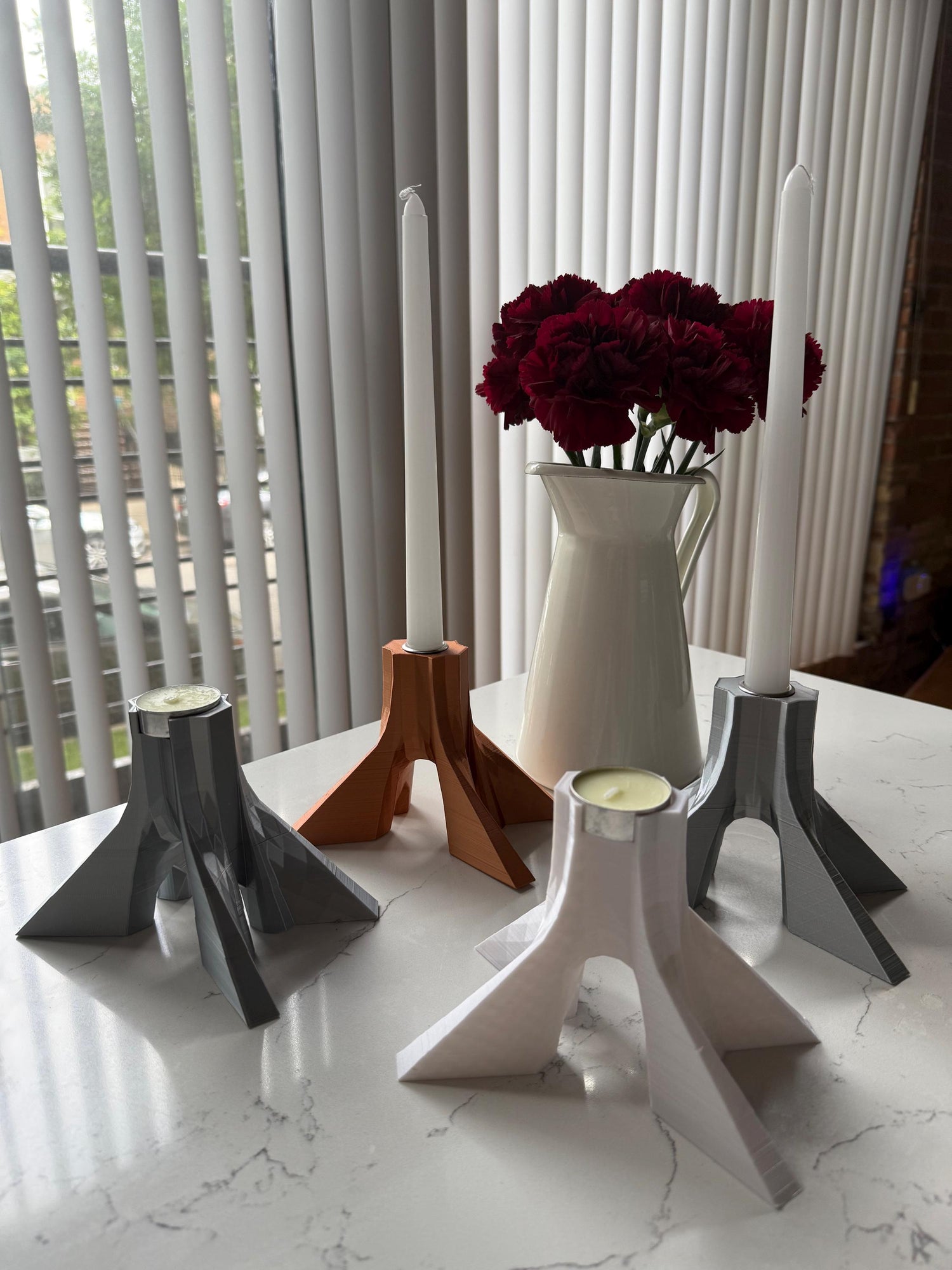 3D Printed Azadi Square Candle Holder: Persian Decor, Iran-Inspired Art