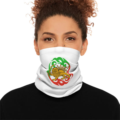 Lion and Sun, Shiro Khorshid, Neck Gaiter | Persian Heritage Face Cover