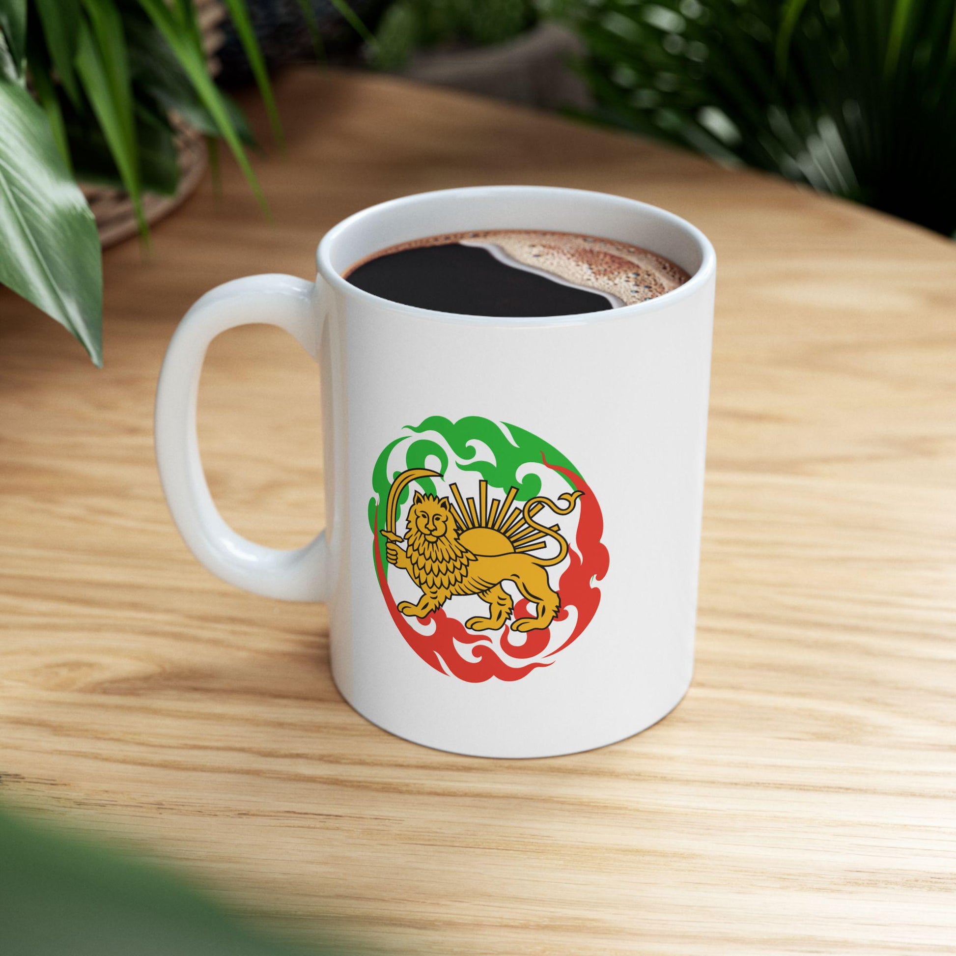 Custom Made Mug Inspired by Lion and Sun, shiro khorshid Flag, Ancient Persian Sign