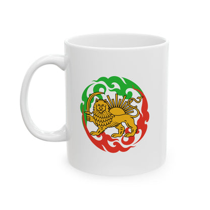 Custom Made Mug Inspired by Lion and Sun, shiro khorshid Flag, Ancient Persian Sign