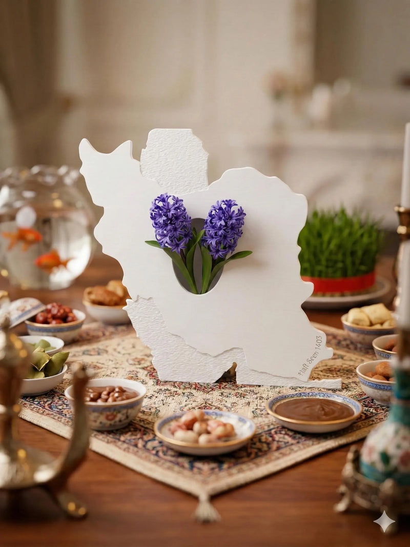 Iran Map Vase