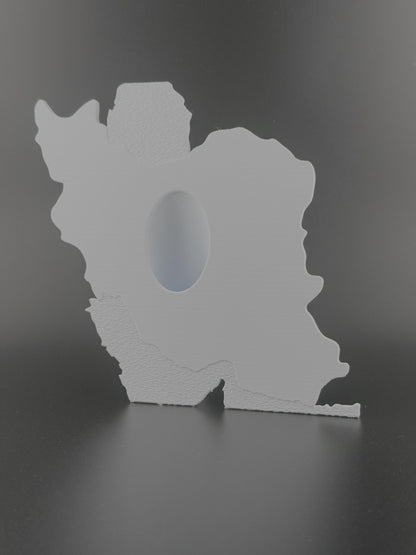 Modern Iran Map Vase | Minimalist Ceramic Haft-Sin Centerpiece, Persian New Year Gift